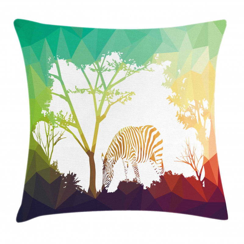 Vivid Safari Zebras Pillow Cover