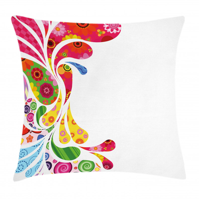 Retro Floral Leaf Art Pillow Cover