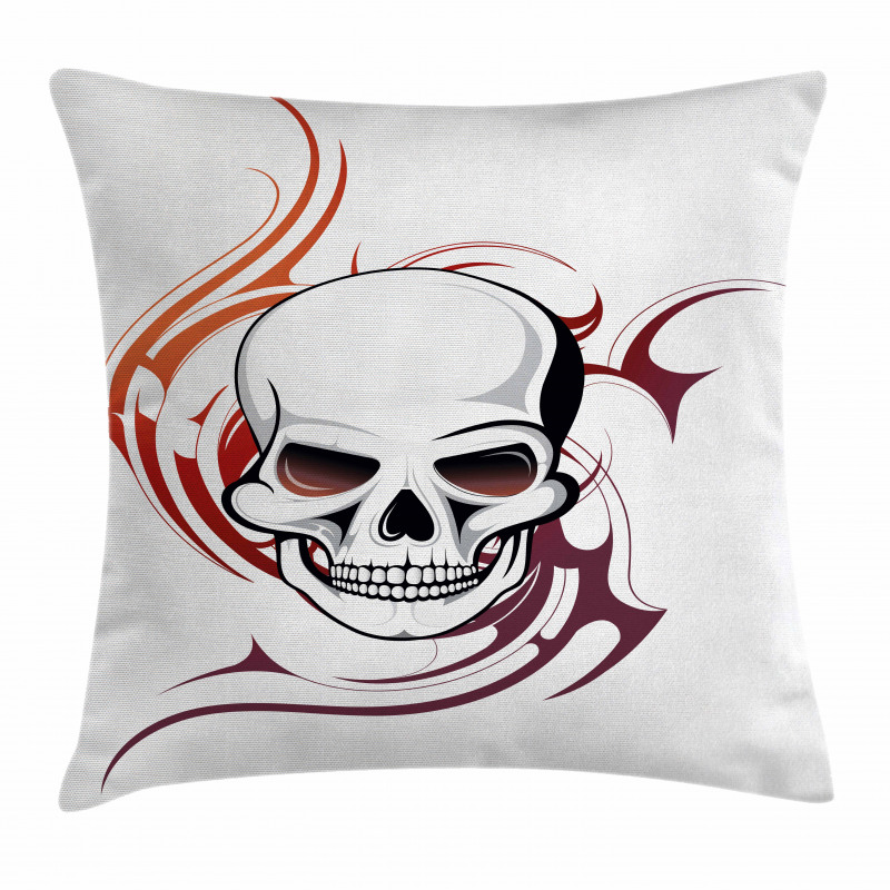 Scary Wild Skull Tribal Pillow Cover