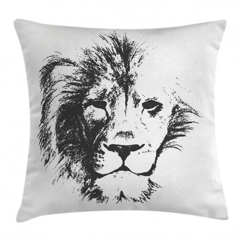 Sketchy Jungle Lion Pillow Cover