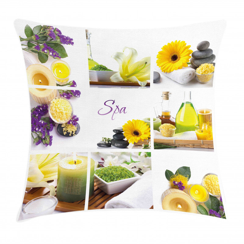 Happy Day with Flowers Pillow Cover