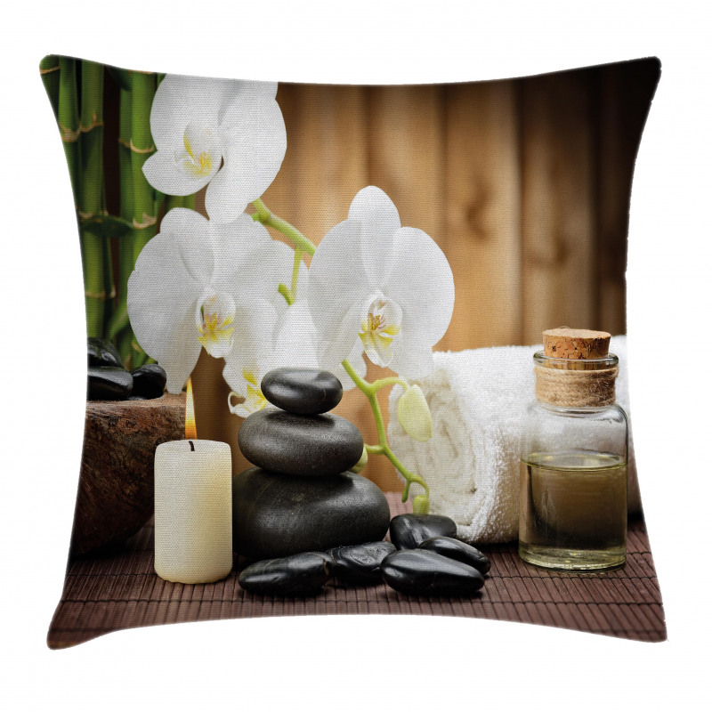 Stones Flowers Pillow Cover