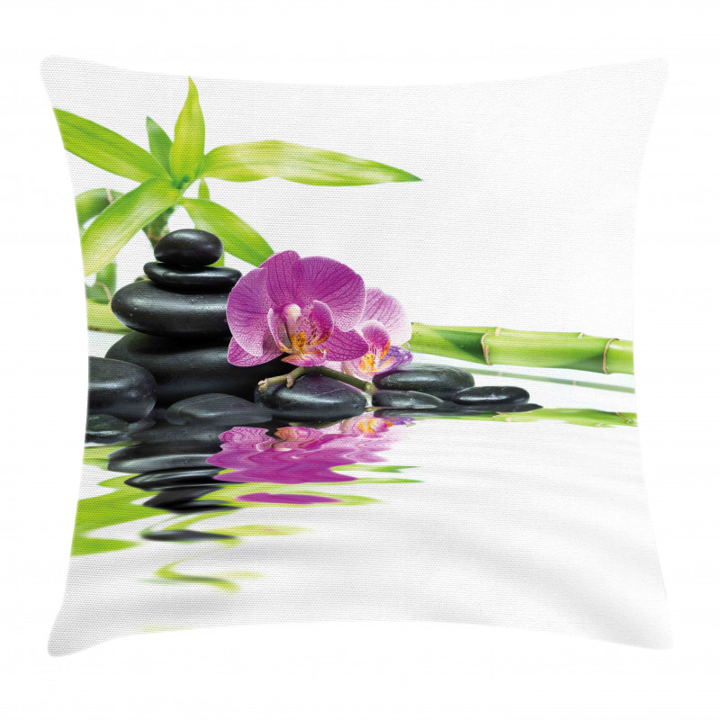 Purple Orchid Bamboos Pillow Cover