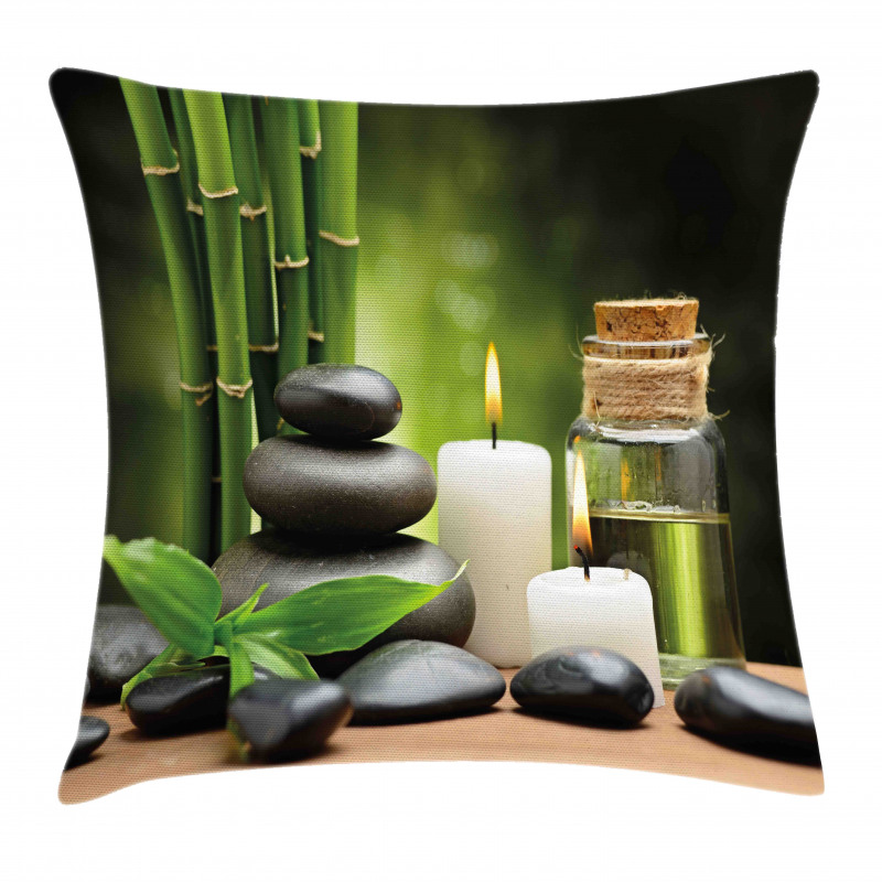 Hot Rocks Candles Bamboos Pillow Cover