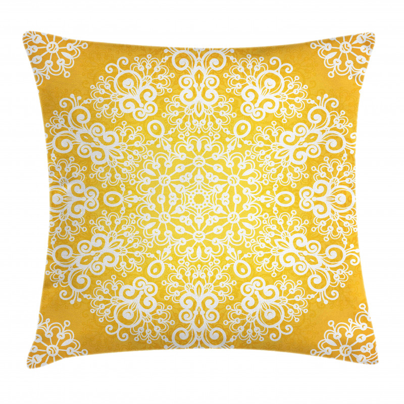 Floral Snowflakes Pillow Cover
