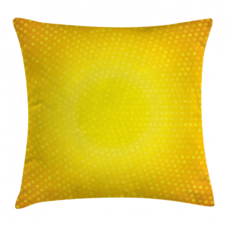 Yellow Ombre Circles Pillow Cover