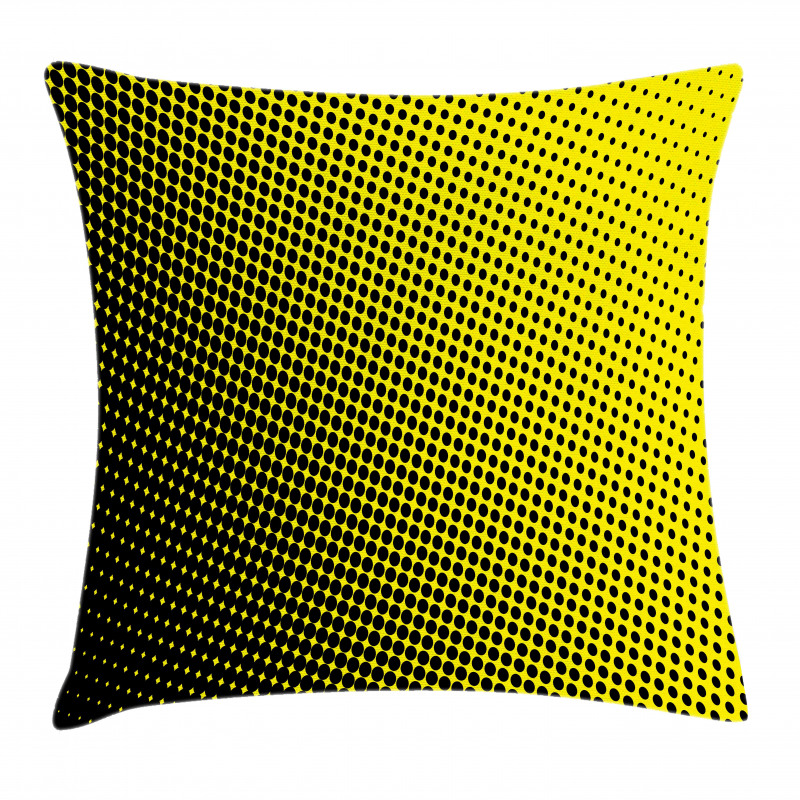 Yellow Themed with Dots Pillow Cover