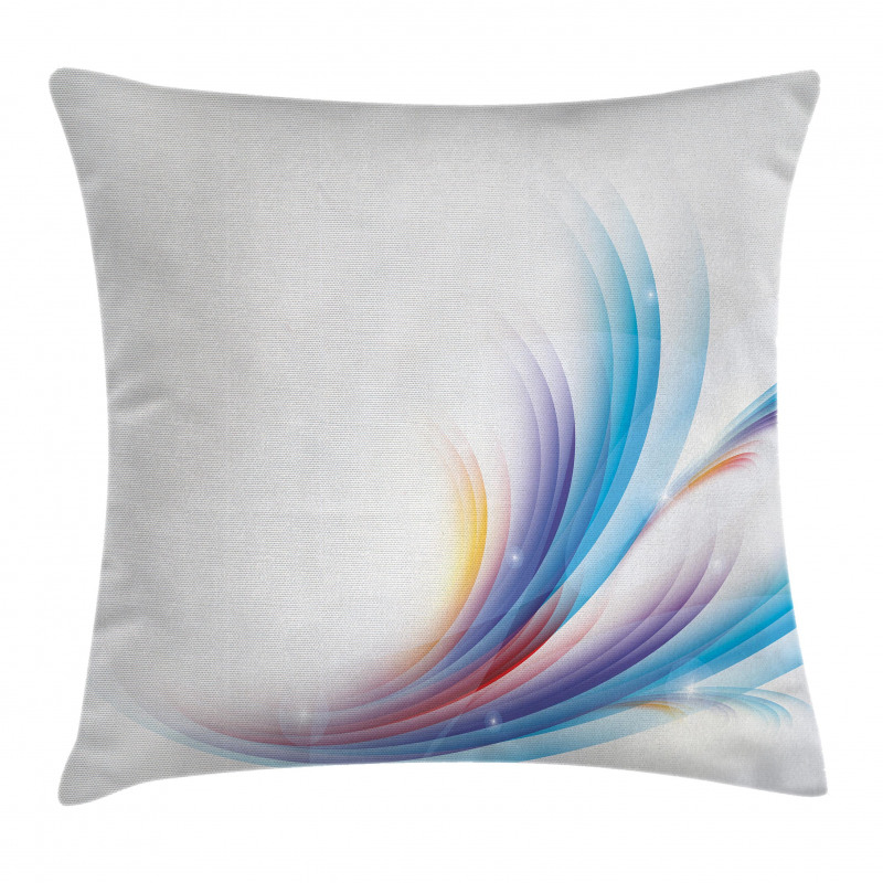 Rainbow Inspired Waves Pillow Cover