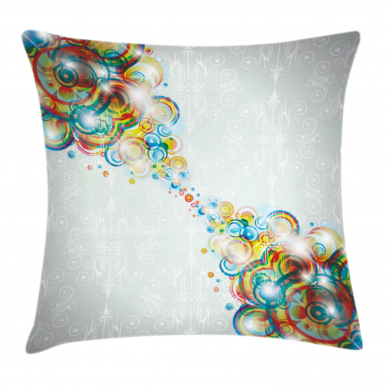 Modern Rainbow Waves Pillow Cover