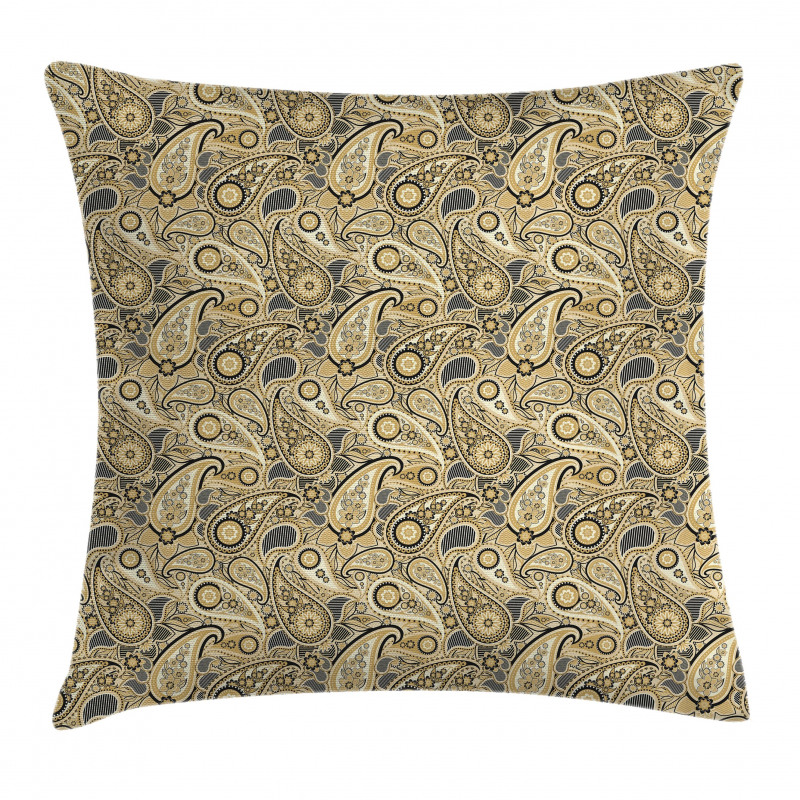 Flowers Stripes Pillow Cover