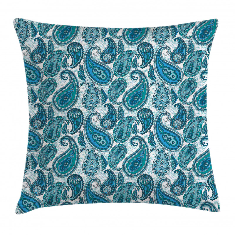 Ocean Stripe and Flower Pillow Cover