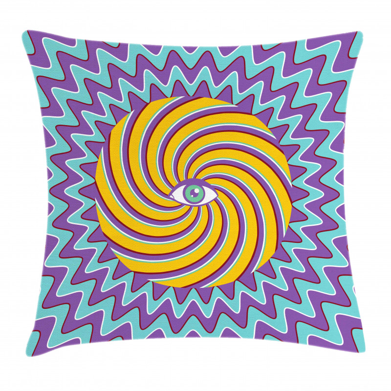 Color Hypnotic Circles Pillow Cover