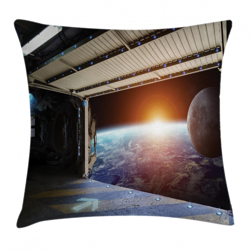 Earth Galaxy Space Pillow Cover