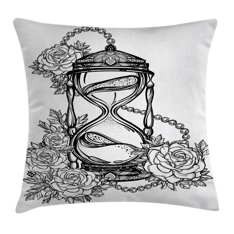 Sketch Style Hourglass Pillow Cover