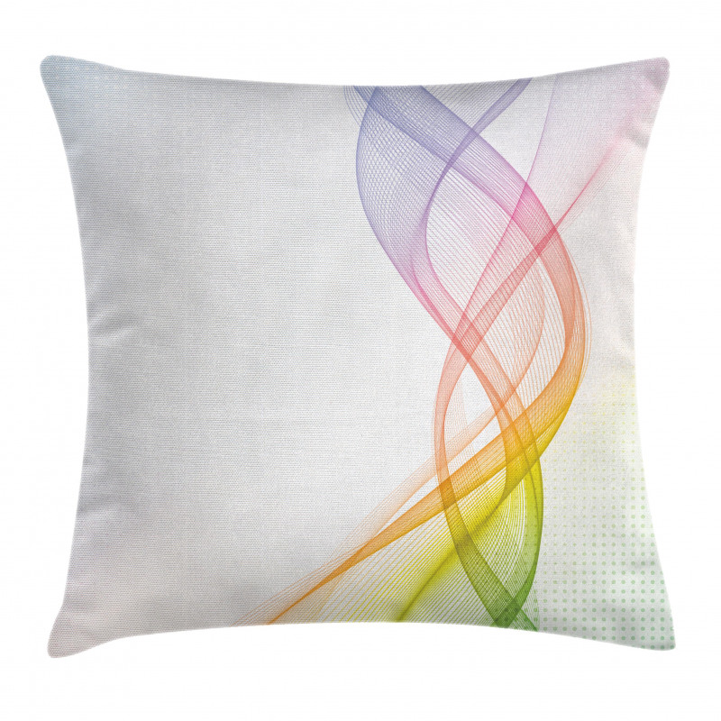Rainbow Wavy Smoke Pillow Cover