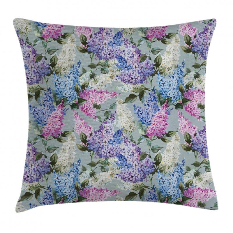 Floral Garden and Leaf Pillow Cover
