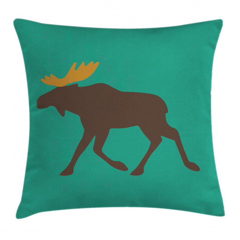 Deer Family and Antlers Pillow Cover