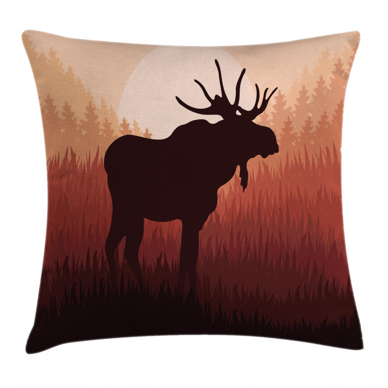 Forest Antlers Wild Deer Pillow Cover
