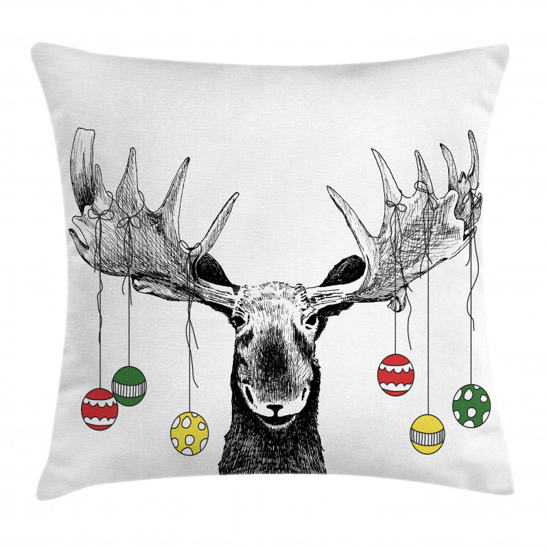 Sketchy Noel Ornament Pillow Cover
