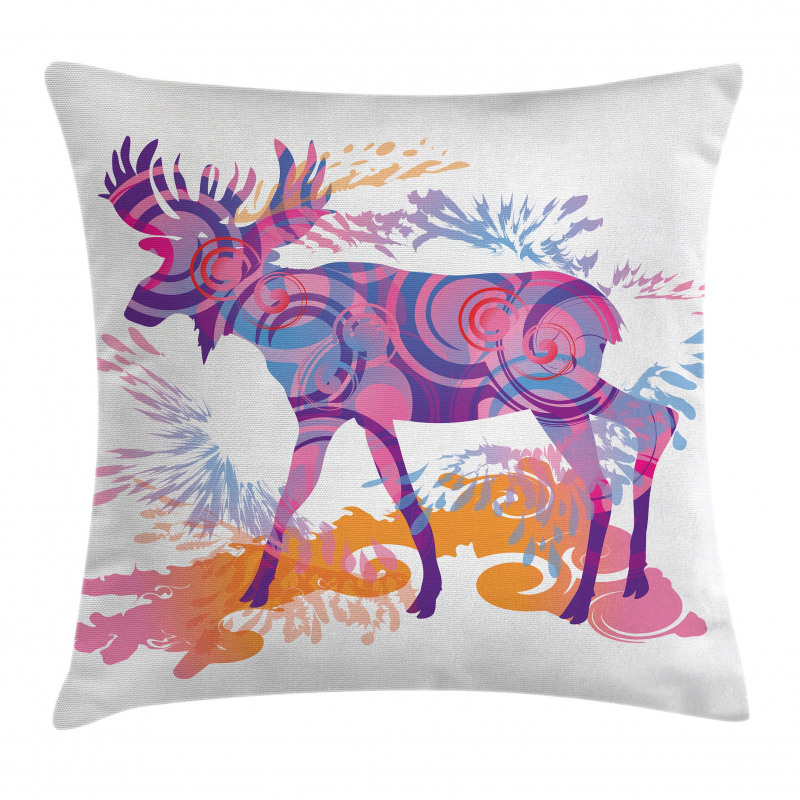 Trippy Vivid Deer Pillow Cover