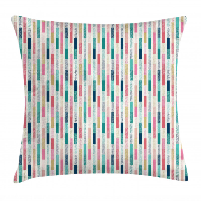 Dotted Bars in Colorful Style Pillow Cover