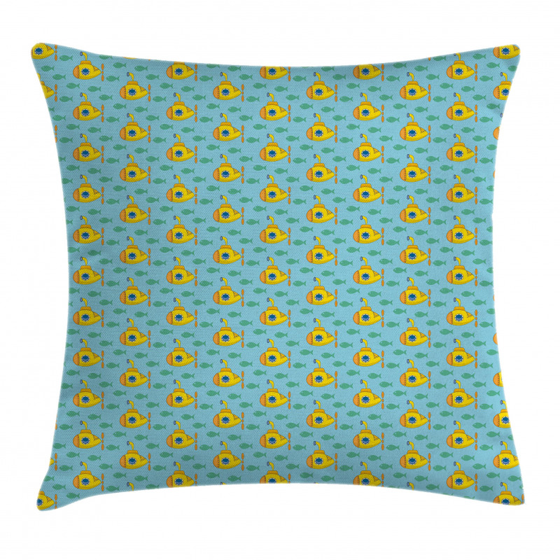 Aqua Art Fish Pillow Cover