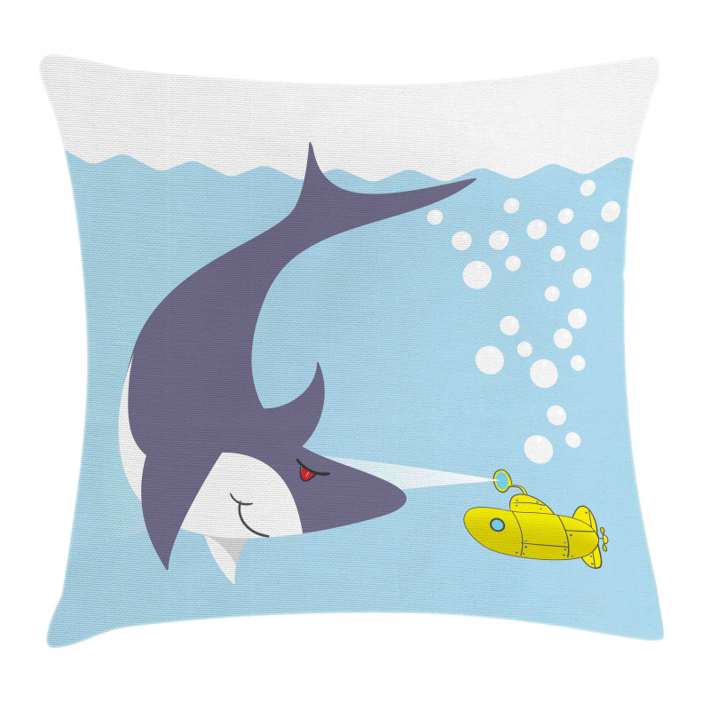 Shark Bubbles Pillow Cover