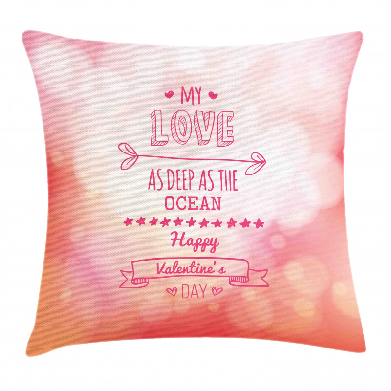 Pink Love Story Pillow Cover