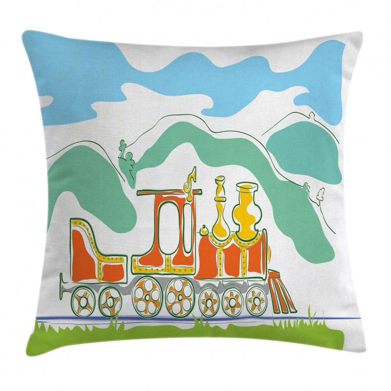 Small Old Train Pillow Cover