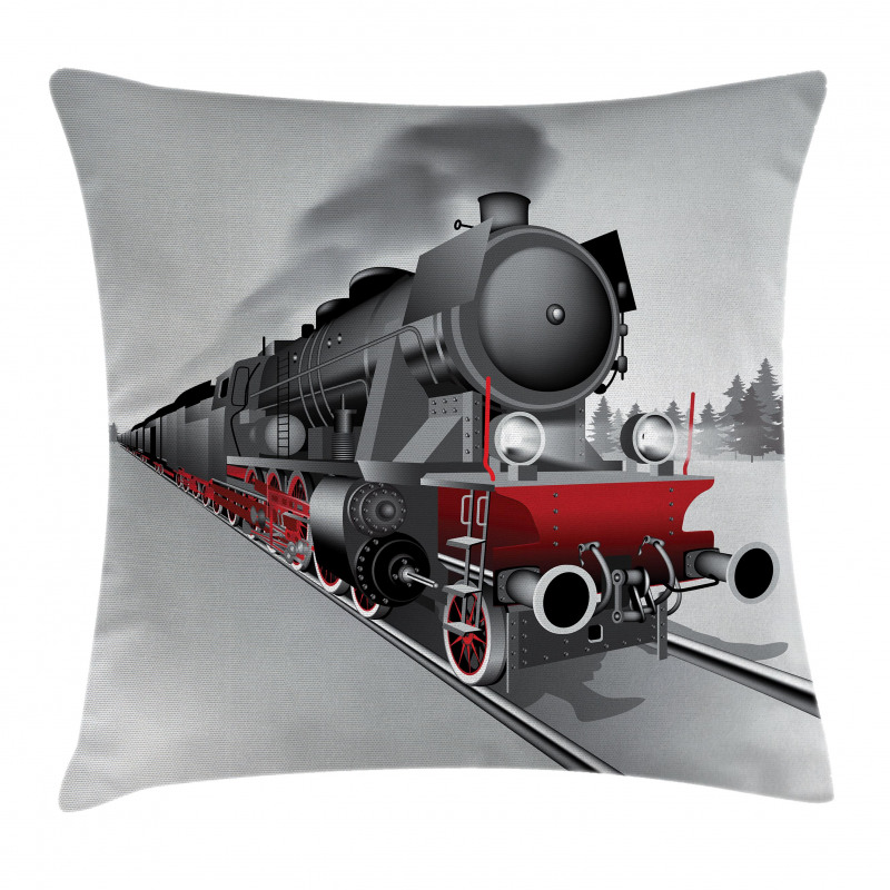 Railway Train Art Pillow Cover