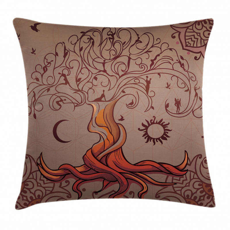 Charming Vintage Tree Pillow Cover