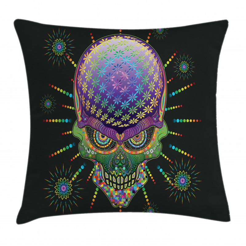 Halloween Mexico Skull Pillow Cover