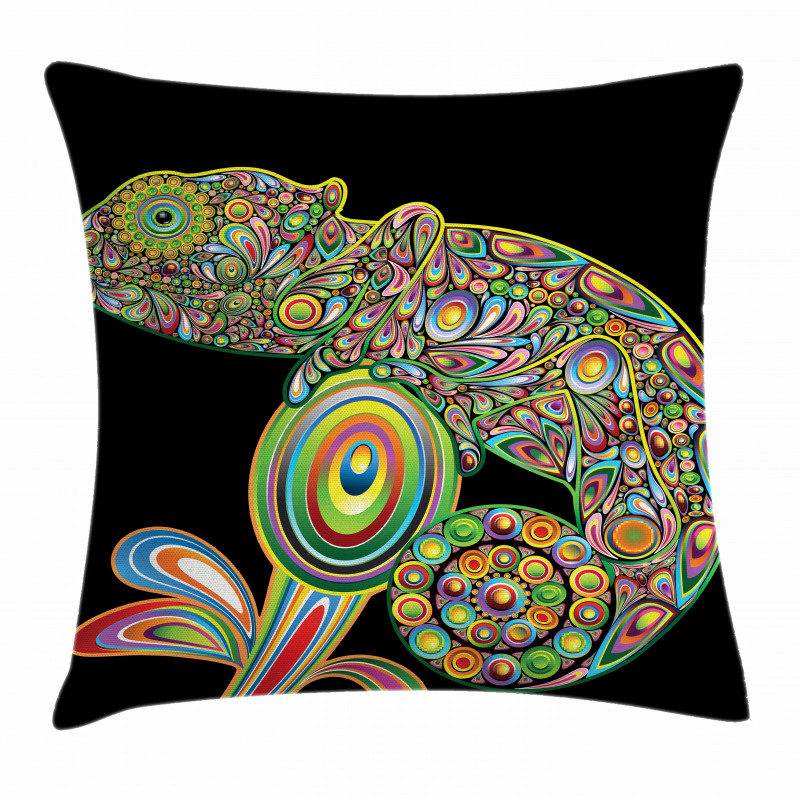 Chameleon Embelished Pillow Cover