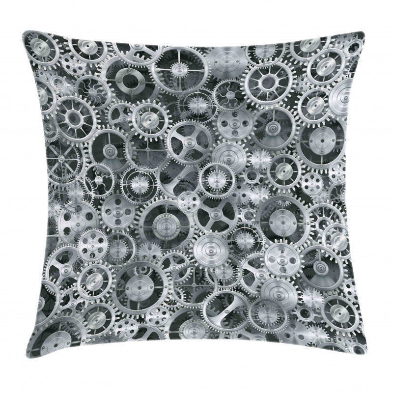 Clock Technologic Pattern Pillow Cover
