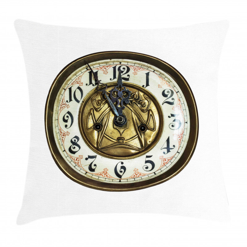Antique Clock with Face Pillow Cover