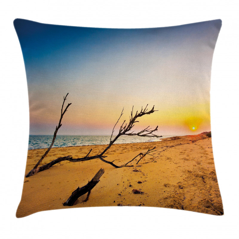 Sunrise at a Sea Shore Pillow Cover