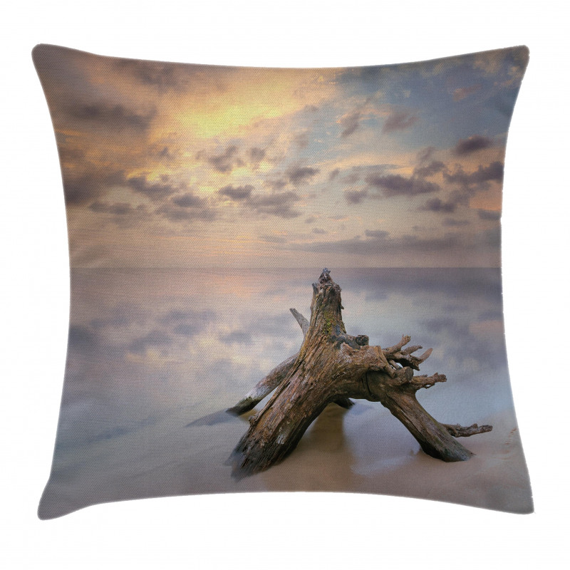 Sunrise on Sandy Beach Pillow Cover