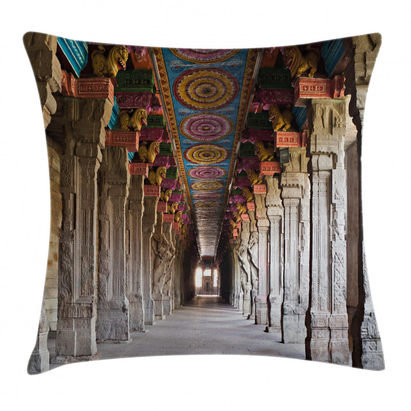 South Asia Old Building Pillow Cover