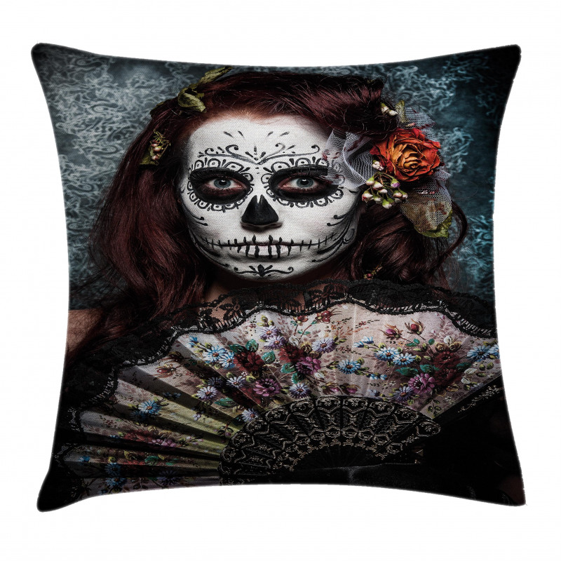 Skull Scary Mask Pillow Cover