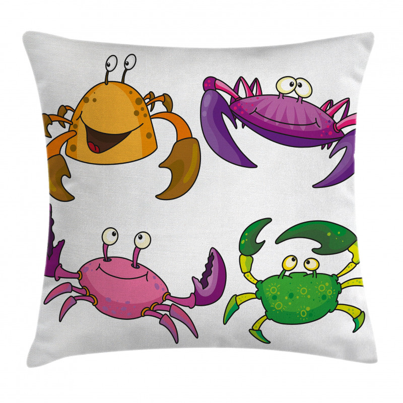 Funny Crabs Pattern Pillow Cover