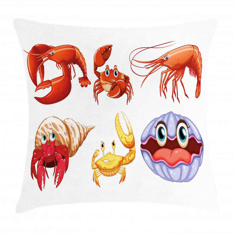 Crab Hermit Crab Lobster Pillow Cover