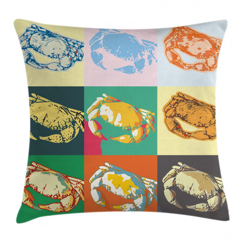 Composition of Crabs Pillow Cover