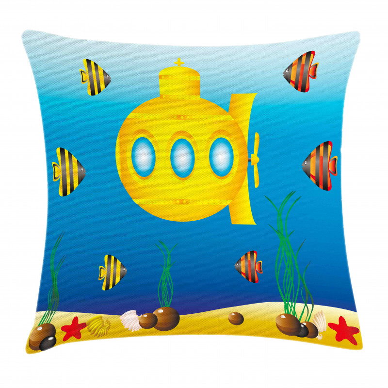 Fish Sea Grass Pillow Cover