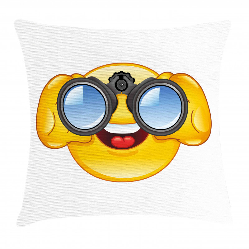 Smiley Face and Telescope Pillow Cover
