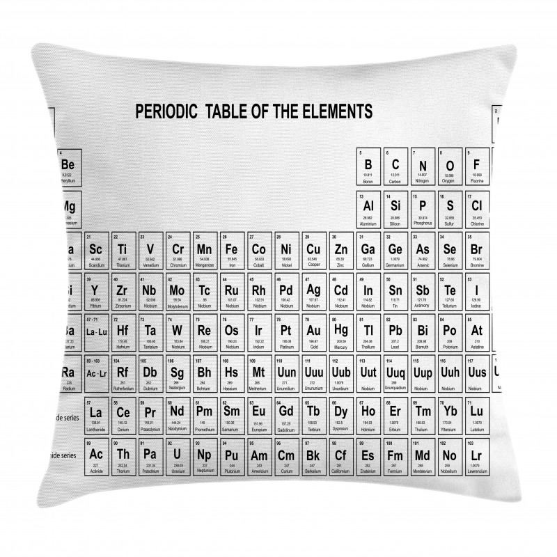 Element Table Chemisty Pillow Cover