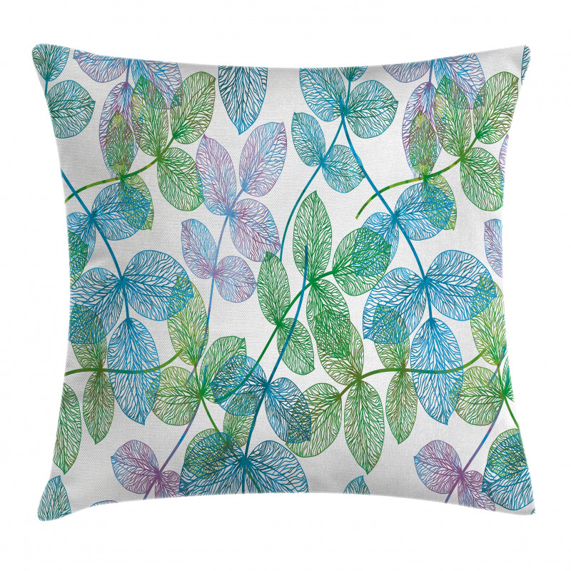 Flowers Leaves Ivy Ombre Pillow Cover