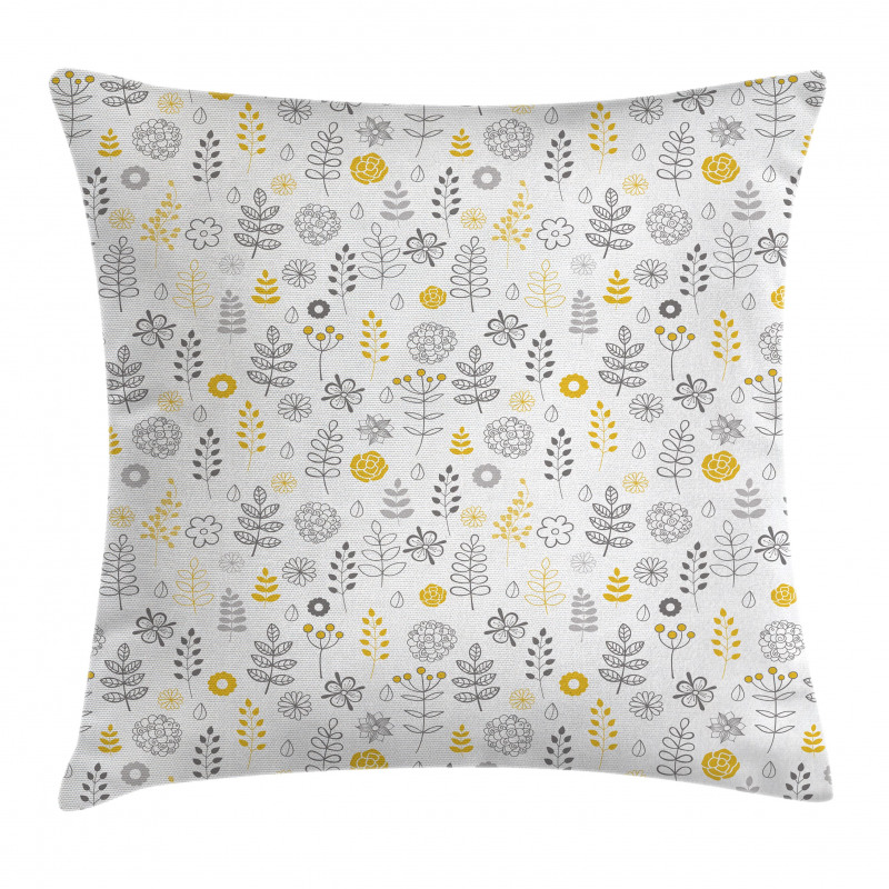 Wild Forest Leaf Flowers Pillow Cover