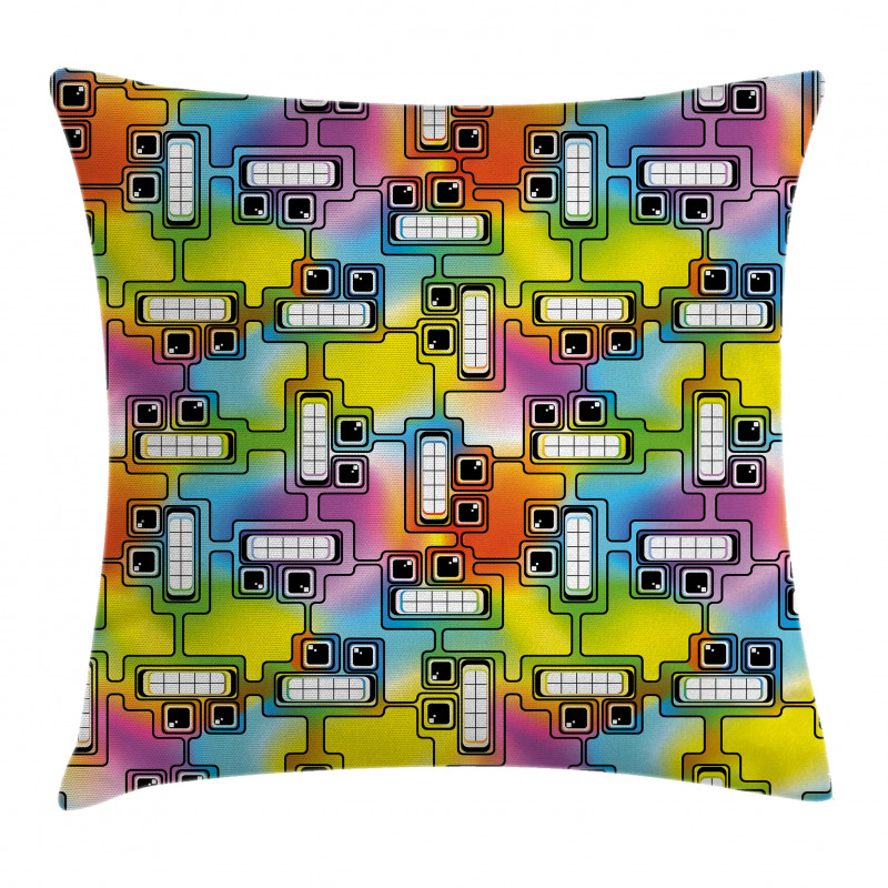 Fun Characters Pattern Pillow Cover