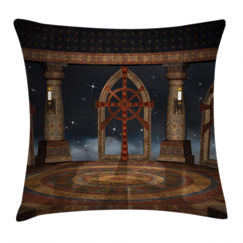 Fantasy Building in the Sky Pillow Cover