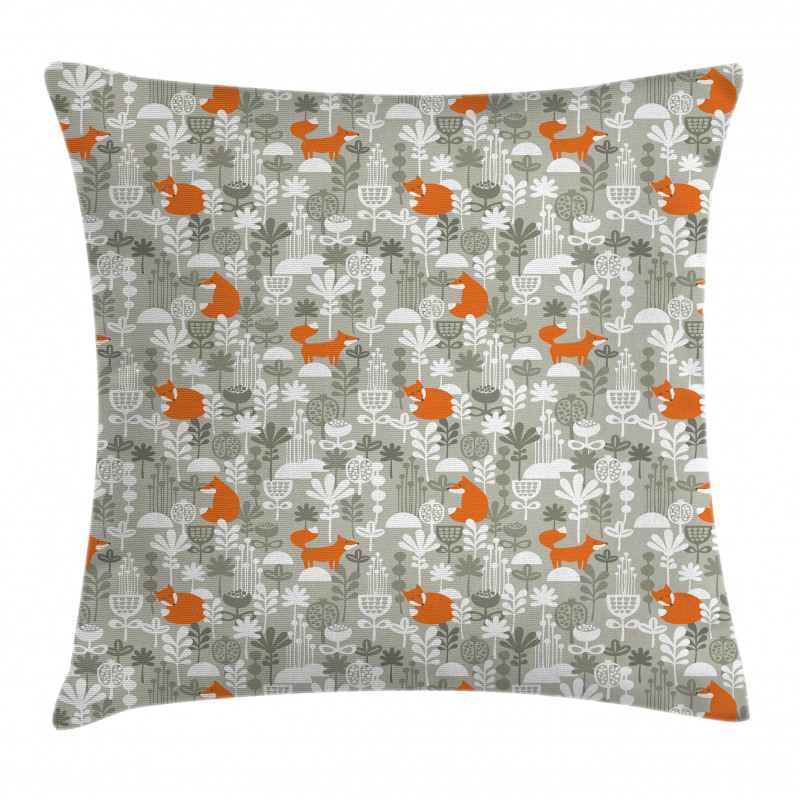Fox in the Winter Forest Pillow Cover